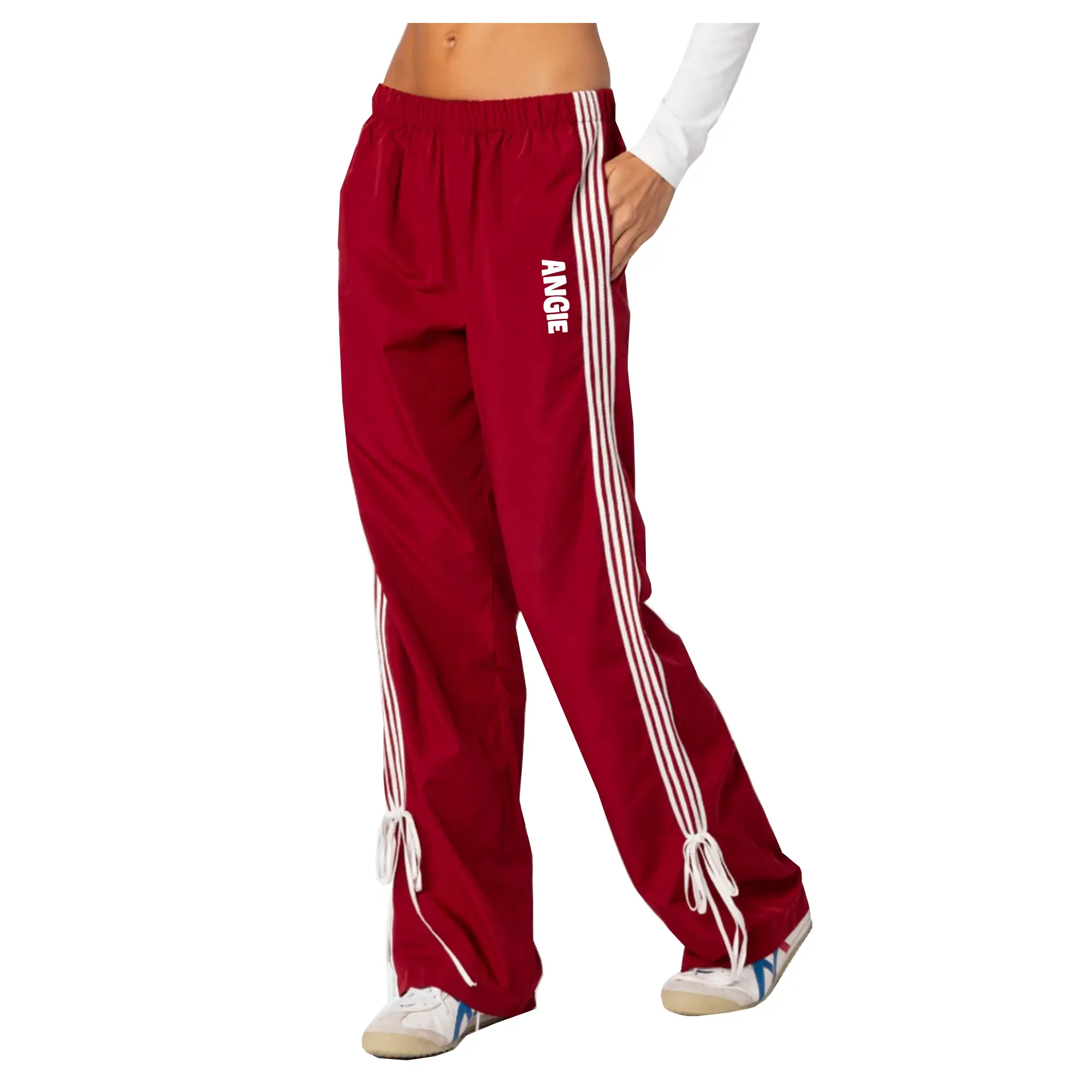 Custom Side Stripe Windbreaker Bow Track Pants