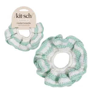 Seafoam Blue Crochet Scrunchie