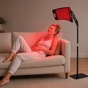 104 LED Red Light Therapy Floor Lamp, Adjustable Infrared Wellness Lamp with Stand, Easy Assembly Wide Coverage Light Panel for Home Use