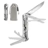 xhandle MT-17 10-in-1 Compact Multi-Tool Multitools - D2 Steel Resists Wear Serrated Edge Blade, Fluorescent Film, Emergency Survival Gear, Prepper Lifestyle Essential, Mini Pocket EDC for Outdoor Camping (Scissors, Bottle Opener, Can Opener, Small Saw)