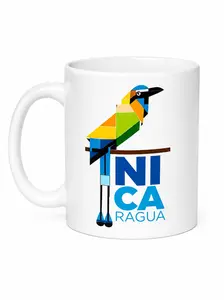 11oz Ceramic Guardabarranco Nicaragua Coffee Mug - Nicaraguan Cultural Kitchenware Drinkware Cup