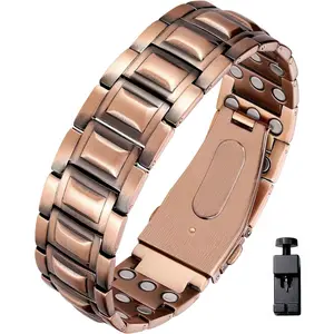 Men's Classic Adjustable Polished Bracelet with Professional Sizing Tool, Minimalist Daily Fashion Wrist Jewelry, Ideal Gift for Boyfriend, Husband and Close Friends