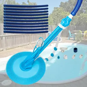 【Summervibes】Auto Swimming Pool Cleaner with 10pcs Durable Hose Blue