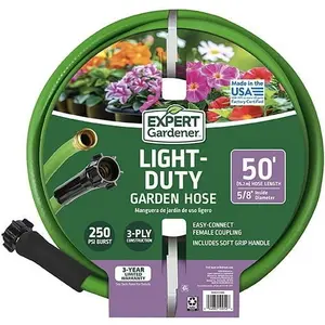 Light Duty 5/8" x 50' Vinyl Garden Hose