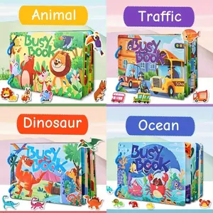 Montessori Early Learning Quiet Sticker Book, Educational Toy, Reusable Busy Book, Craft Material Pack, Fun Activity Set, Activities for Toddlers