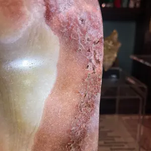 Pink amethyst and Jasper slab