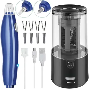 Electric Pencil Sharpener & Rechargeable Electric Eraser Kit, Auto Stop, Super  & , 140 Eraser Refills,  for Drafting, Drawing, Crafts, Arts