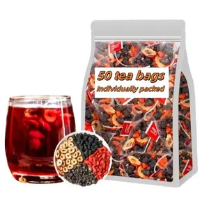 Ginseng Five Treasures Kidney Tea, Traditional Chinese Herbal TeaBags, Natural Organic Kidney Cleanse Detox Tea for Women & Men, 6 Precious Ingredients Formula(1 Pack/50 Bags)