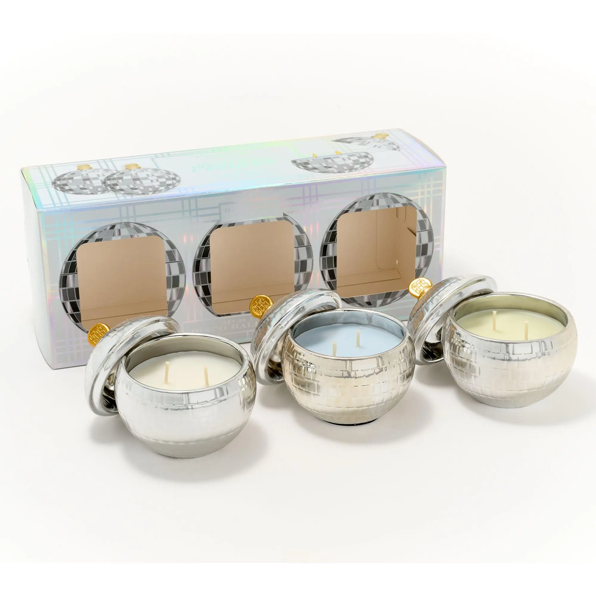 HomeWorx by Slatkin + Co. 3-pc Disco Ball Candle Gift Set