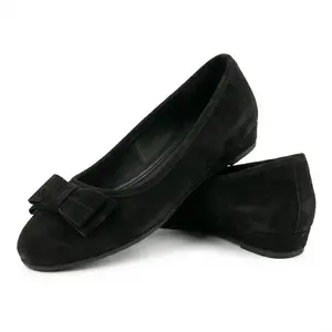 ‍️ On-the-Go Comfort! Chic Suede Bow Ballet Flats | Lazy Girls' Essential Slip-On
