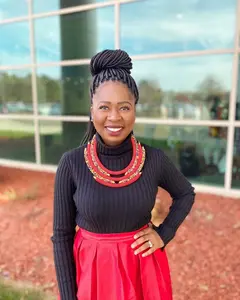 Red African beaded necklace
