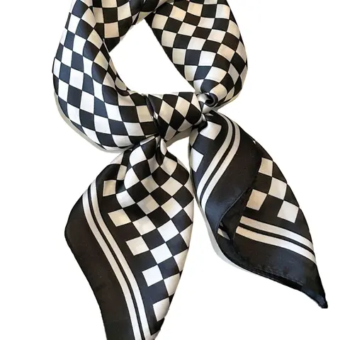Women's Fashionable Plaid Pattern Scarf, Polyester Scarf, Checkered Scarf, Casual Soft Comfortable Shawl for Daily Wear, Fashion Accessories for Women & Girls