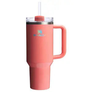Stanley 40 oz Stainless Steel H2.0 Flowstate Quencher Tumbler Pucker Peach