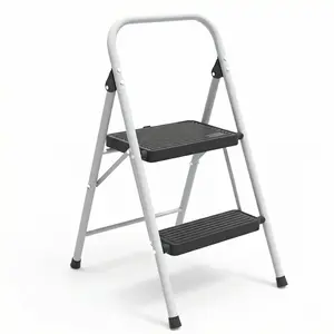 Lightweight Foldable Multi-Step Ladder,2-Step Heavy Duty Foldable Step Ladder, Portable Loft Ladder,600LB Step Stool Wide Pedal Anti-Slip Foot,  Office, Outdoor, Home Decoration & Industrial Use,Foldable portable step ladder,A-type structural ladder
