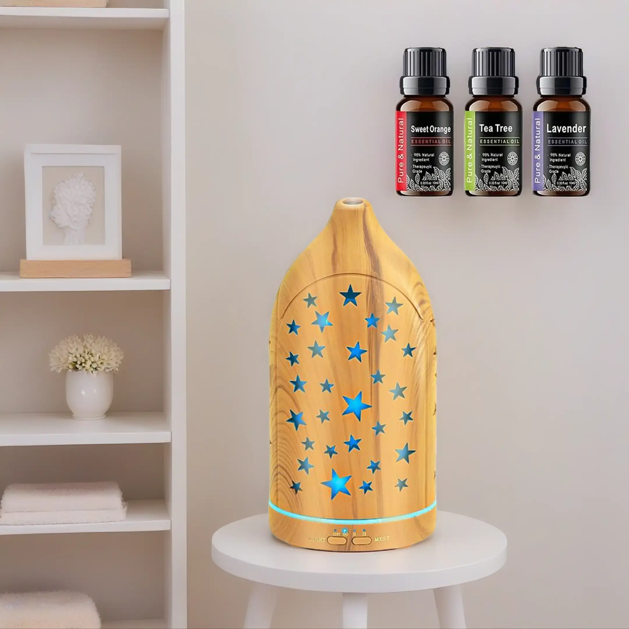 7-Color LED Scent Diffuser Humidifier - Aroma Feature Humidifier for Home & Office, Ultra Quiet, BPA-Free, Sleep-Friendly Household Appliance