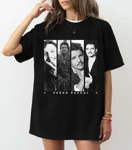 Pedro Pascal Fan Shirt Graphic Tee Short Sleeve Streetwear Casual Trend shirt Gift For Fans, Gift For Men, Gift For Women All Size Cotton Unisex Oversized Top