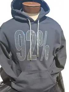 92% - Black Unisex Crew Neck, Short Sleeve, hoodie