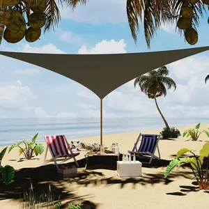 Sun Shade Sail 12'X12'X12' Triangle, Shade Cloth Canopy & Sunshade for Patio - UV Block Outdoor Shade Sail for Backyard, Deck, Garden, Yard ,Gray