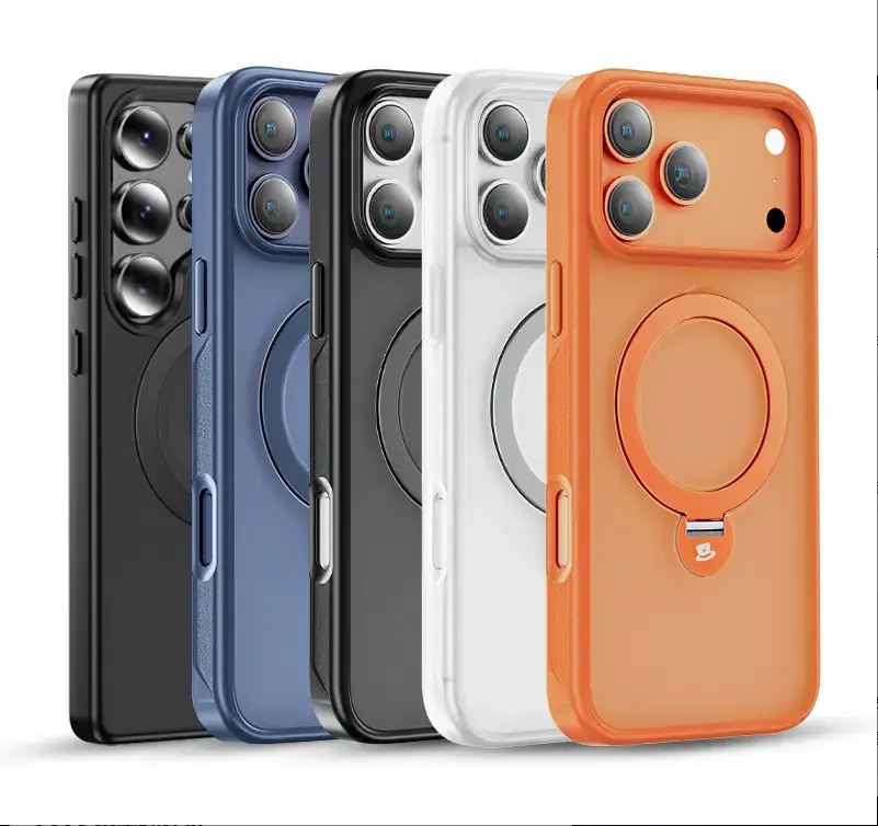 360 Degrees Rotating Magnetic Stand Phone Case for iPhone and SamSung