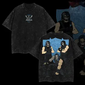 WWELife4U Retro Vintage The Shield T-Shirt 100% Premium Cotton S-5XL American-Made Soft Relaxed Fit Pre-Washed Classic Look Clothes Apparel Oversized