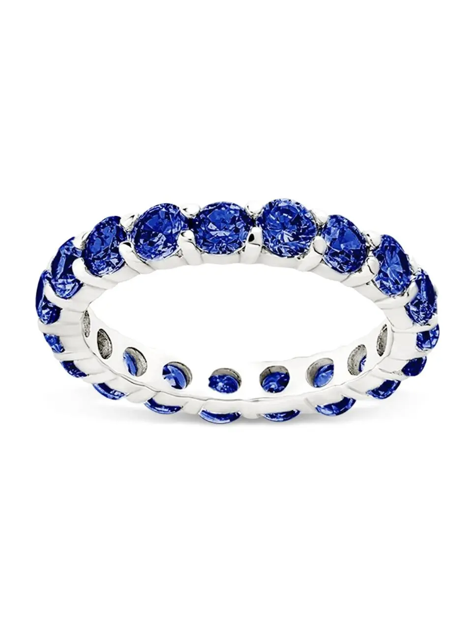 Sterling Silver Gracie Sapphire CZ Eternity Ring