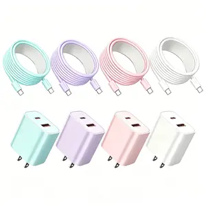 for  iPhone 17 Pro Max Fast Charging Wall Charger Kit, PD [20W+18W] USB-C + USB-A Dual-Port Charger, 10-ft extra-long Type-C  cable, for iPhone 17 Pro/17E/16 Pro Max/16 Pro/15 Pro Max/15 Pro, Samsung Galaxy S26 Ultra/S26/S25+/S24/S23/S23+, and Android