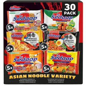 Assorted Asian Instant Noodles Variety Box by Mi Sedaap
