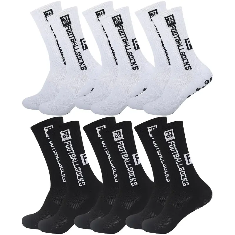 Unisex Non-Slip Athletic Grip Socks, 6-Pair Sports Socks, Football Accessory for Football, Running Activities, Athletic Grip Sock