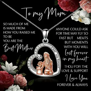 Heart Mother & Daughter Necklace – Matching Family Bond Pendant, Sweet Symbol of Love & Support, Birthday or Mother’s Day Gift