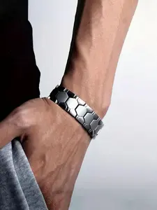 Men's Minimalist Temperament Solid Color Magnetic Bracelet, Fashion Jewelry for Party, Daily Clothing Decor, Trendy All-match & Exquisite Jewelry for Birthday Gift, Style