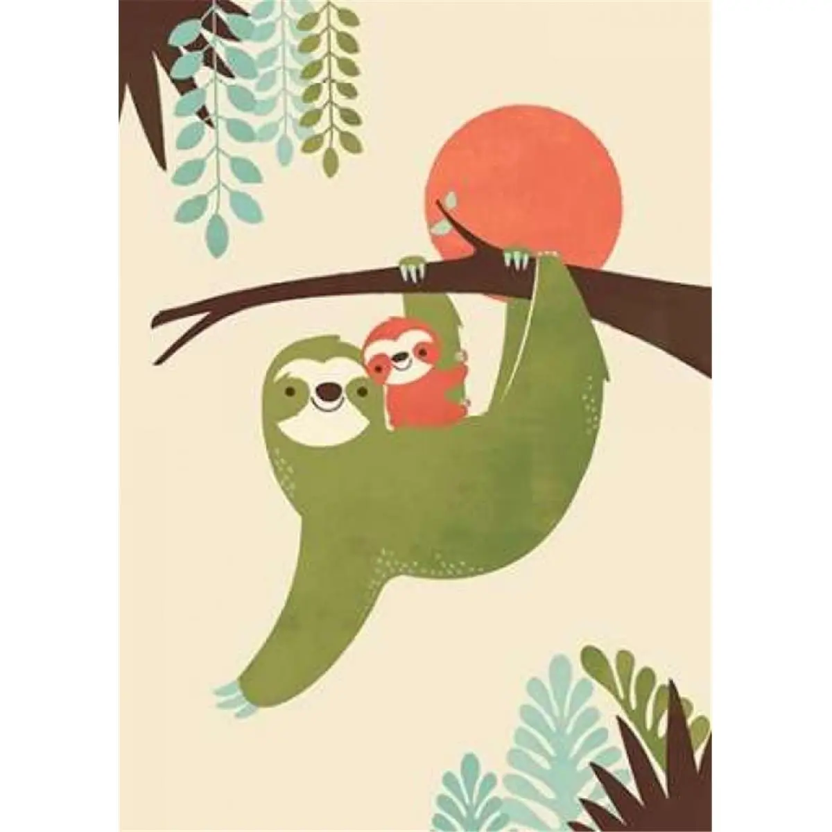 Mama Sloth Poster Print by Jay Fleck, 18 x 24 - Large