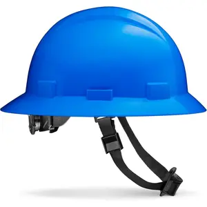 Updated Full Brim Hard Hat, Blue, Padded, OSHA Construction Safety Approved Hardhats, Hard Hats for Men, Cascos De Construccion Helmet.