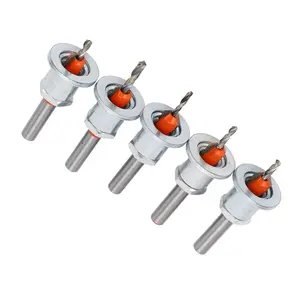 Countersink Drill Bit Set, Adjustable Depth Stop Alloy Steel Excellent Cutting Capability Prevents Clogging Multiple