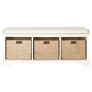 Varielle 47"W Storage Bench - white