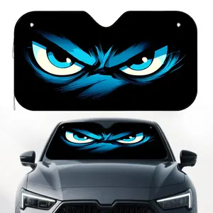 1pc, Blue Eye Intensity Pattern Car Windshield Sunshade Sun Shade Cover, Foldable Interior Visor, Great for Urban Routes, Casual Outings, and Outdoor Parking Situations, Keeps Cabin Comfortable and Stylish