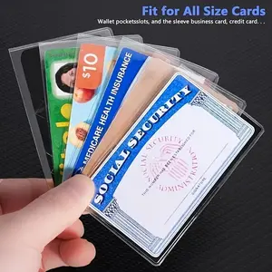 19 Classic PVC Waterproof Card Holders, Soft And Transparent Protective Sleeves, Suitable for Social Security Cards, Health Insurance Cards, Credit Cards, And ID Cards. Durable, Dustproof, And Easy to Scan