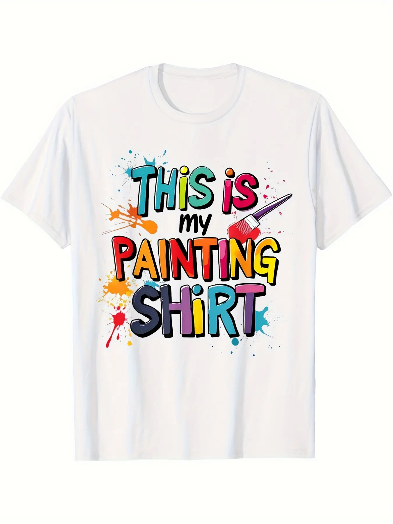 Unisex Retro Artist Painting Shirt - This Is My Pa unisex soft cotton short sleeve t shirt, vintage graphic casual tee for men women teens, perfect birthday holiday gift for camping travel gym daily street  wear
