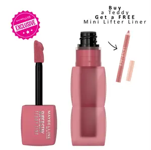 Super Stay Teddy Tint, 12HR Wear, Lightweight, Long Lasting and Smudge Proof Soft Matte Lipstick, Maybelline New York