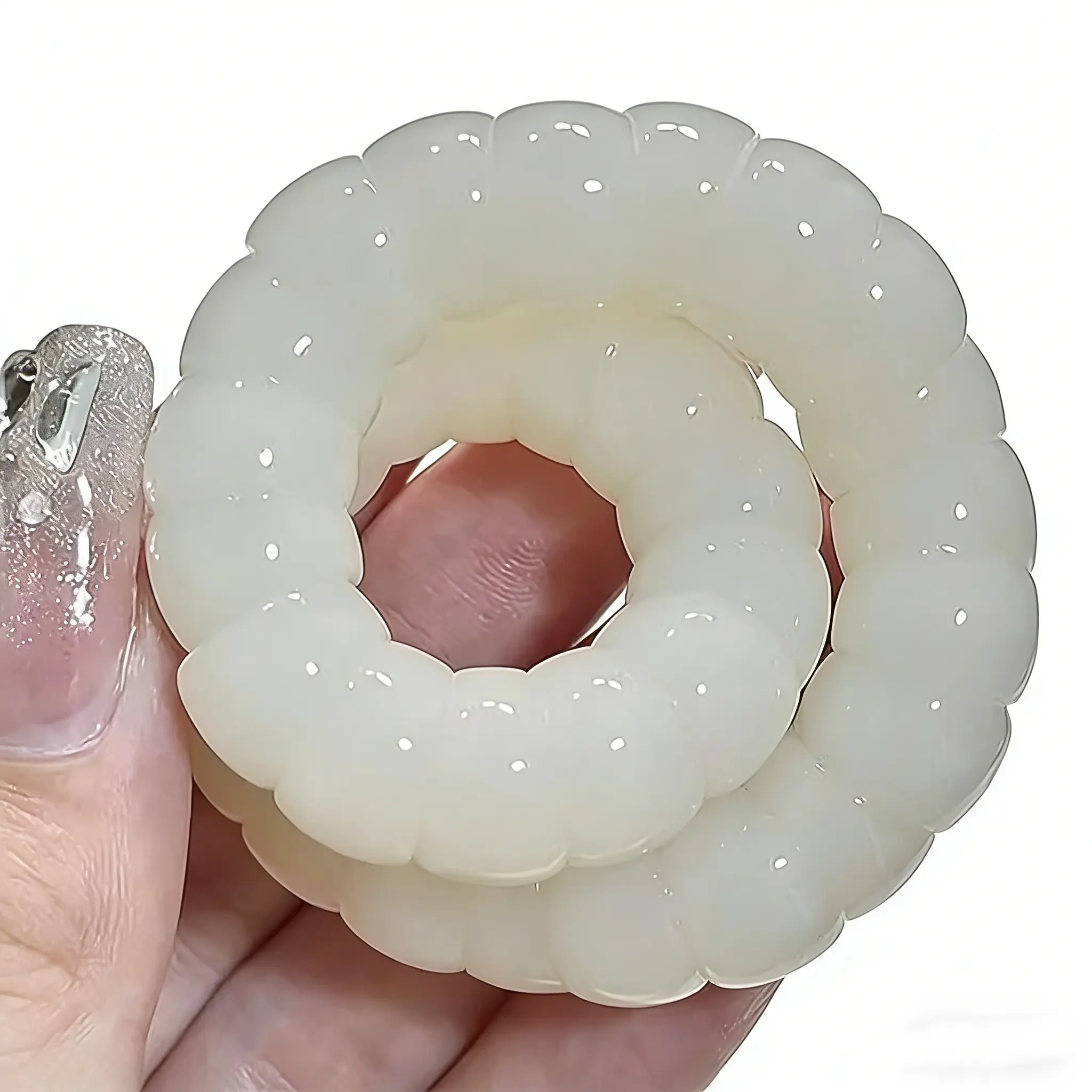 Pure white large intestine | Bodhi Beads Bracelet for Anxiety Relief Natural Wood Meditation Beads for Stress Yoga Prayer Beads Spiritual Jewelry Gift for Women Insomnia Relief Handmade Buddhist Mala Beads Spiritual Gift