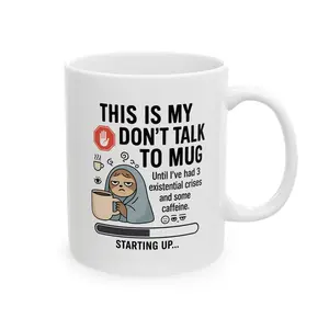 Funny Talk Mug, Cute Coffee Cup for Friends, Humor Gift for Coffee Lovers, Kitchenware, Tea Time, Funny Gift Idea - Ceramic Mug, 11oz, 15oz,