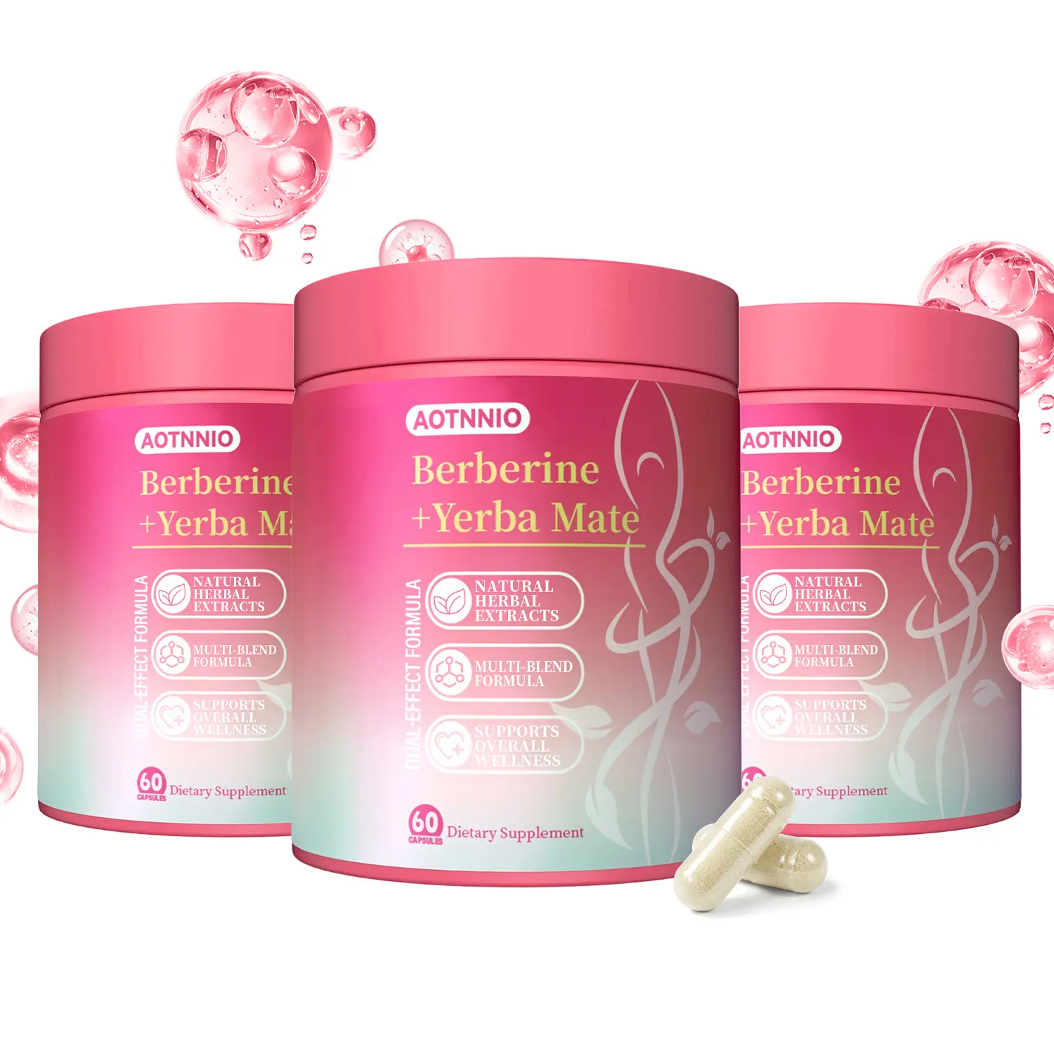 Cutting Fitness Supplement 60 Capsules  -| Berberine, 5-HTP, Chromium, Yerba Mate & Magnesium, DealsForYouDays