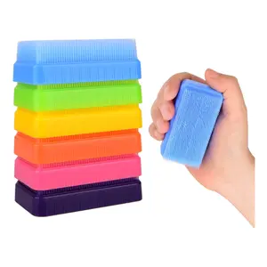 Special Supplies Sensory Brush Therapressure Therapy Brush for Occupational and Sensory Brushing, Stimulating, Calming Tools for Kids and Adults, Soft Flexible Bristles, Latex Free (Colored 6-Pack)