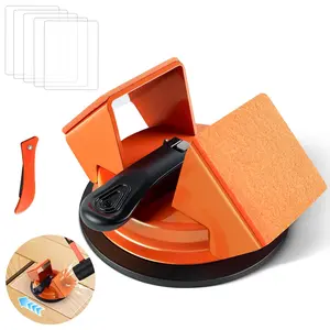 Gap Fixer Tool for Laminate, LVP, Vinyl Plank & Engineered Floors – Aluminum Suction Cup, DIY Gap Repair Kit (Orange,-Sided)
