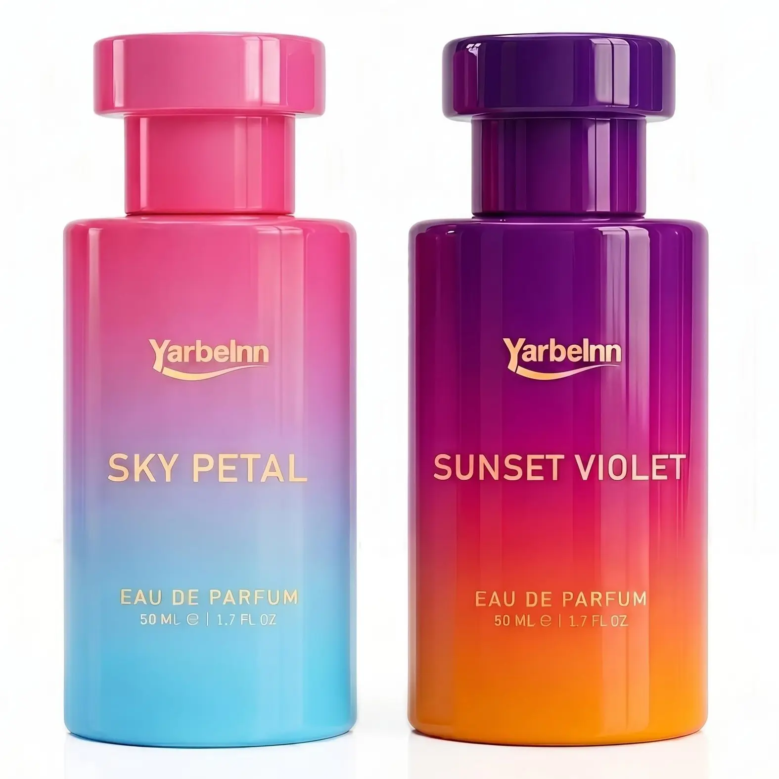 Yarbelnn Women’s 2-Piece Eau de Parfum Gift Set, Sky Petal & Sunset Violet Scents, Long-Lasting Fruity Floral & Lavender Vanilla Fragrances, Gradient Bottle, Ideal for Gifting to Women, Gifts For Women, Women Gifts