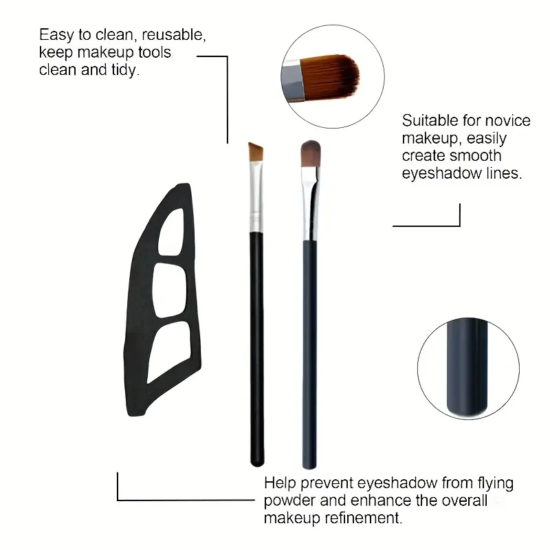 [Special Eye Makeup] 2 Special Eyeshadow Brushes Eye Makeup Assistant | astrobabe eyeshadow stickers, eyeliner stencil, Quick Makeup Templates, Eyeshadow Molds, eyeliner makeup tool, eyeshadow tattoo, eyeshadow stencil, eyebrow stencils for
