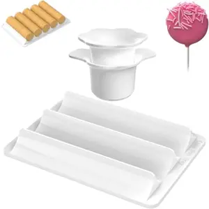 Circle Cake Pop Mold Set with Tray, Large Capacity, Easy to Clean, Ideal for Kitchen, Restaurant, Baking & Dessert Shop