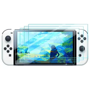 Glass Screen Protector for Nintendo Switch OLED 2024 Console Accessories (Pack of 4) - Tempered Glass Life time Edition