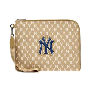 MLB Monogram Series New York Yankees Vintage Logo Zipper Wallet in Polyester for Men and Women