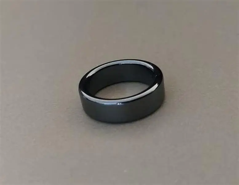 Hematite Flat Band Rings - Magnetic, Tension-Relieving, Aids Concentration, Elegant, Grounded and Balanced, Improves Circulation Fashion Costume Jewelry Accessory, Reduces Stress, Supports Emotional Balance, No, Ring Stack, Round Ring