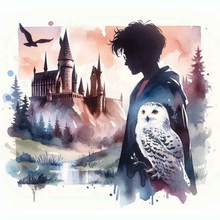 1pcs 5D DIY handmade diamond painting set, 5D diamond art set, DIY decoration, magic castle, boy, snowy owl diamond painting set full round drill DIY, mosaic, diamond art, DIY art home decoration, suitable for Halloween and Christmas, Handicraft